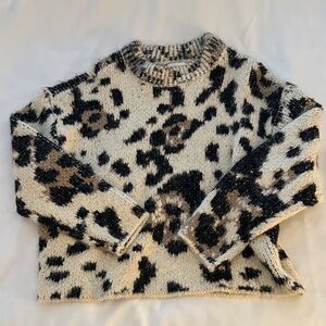 Topshop Black and Brown Patterned Sweater